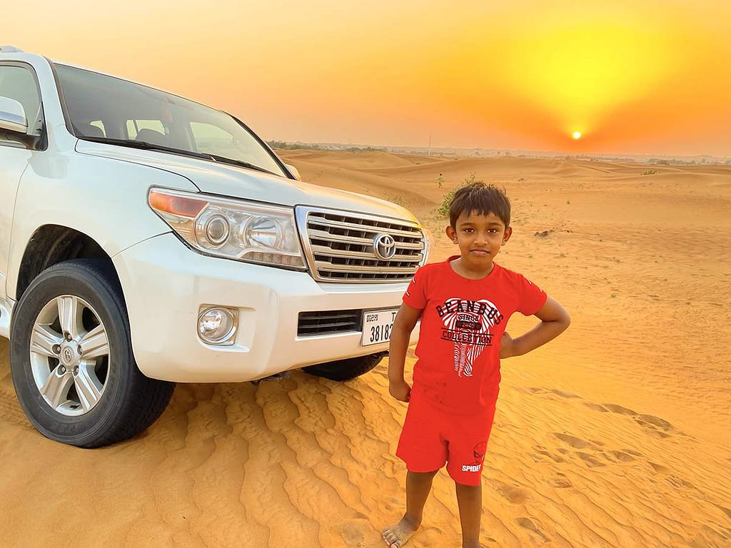 Ashwin Sunil in Dubai Desert