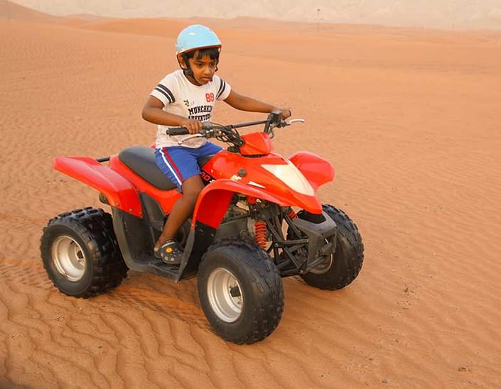 ashwin sunil with quad biking