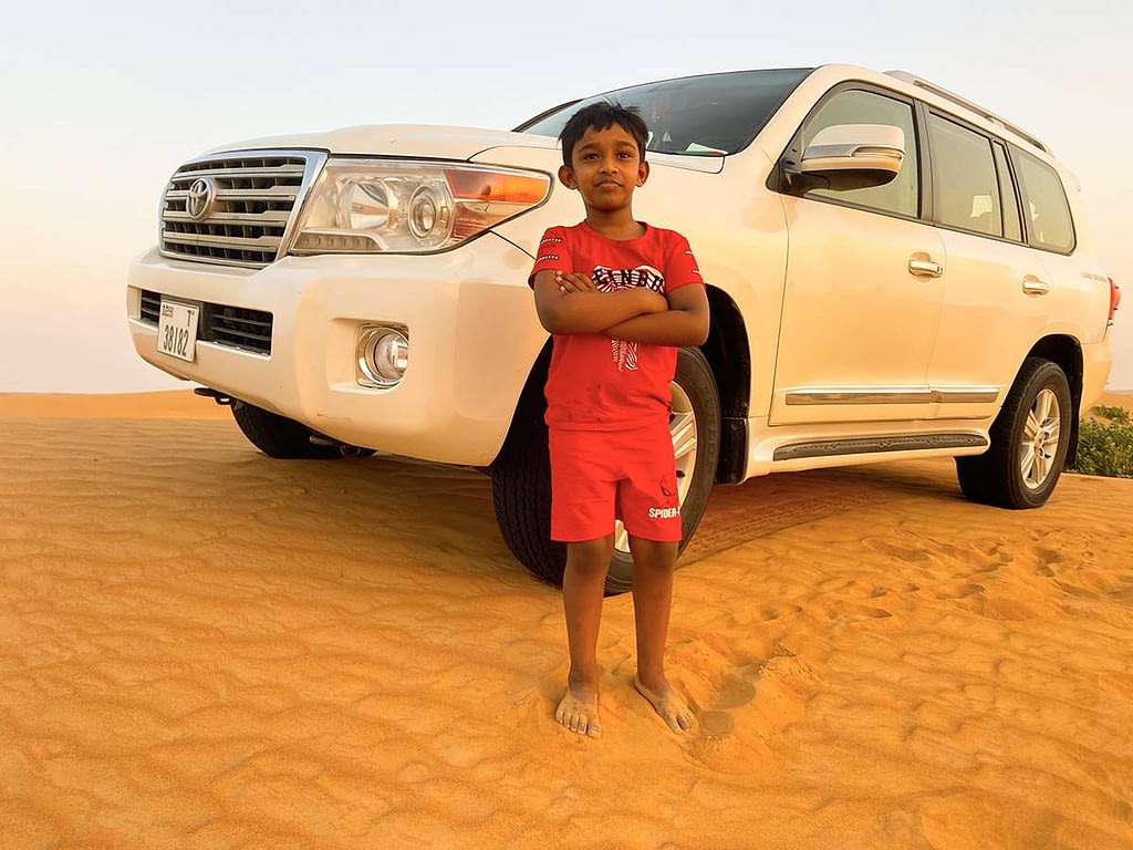 Ashwin Sunil in Dubai Desert