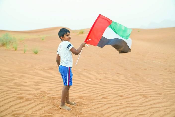 ashwin-sunil-enjoying-with-uae-flag1