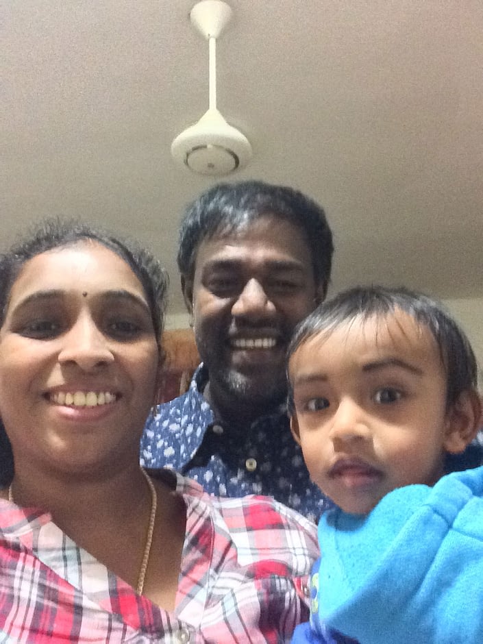 great moments of Ashwin Sunil with his parents in Dubai