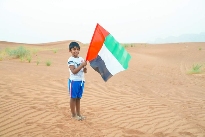 ashwin-sunil-enjoying-with-uae-flag